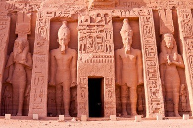 temple of hathor at abu simbel, egypt