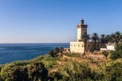 cape spartel, promontory at the entrance to the strait of gibraltar, 12 km west of tangier, morocco.