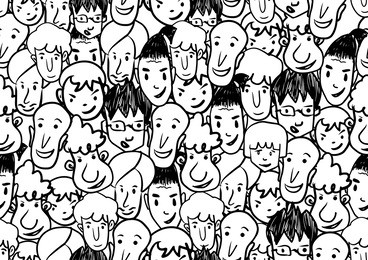 men face icon - hand drawn seamless pattern vector illustration for fabric, cloth, package, wall, decoration, furniture, printing media. black and white background design.