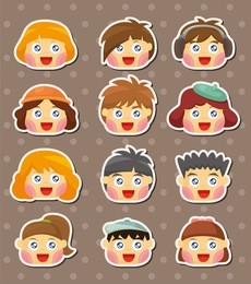 kid face stickers