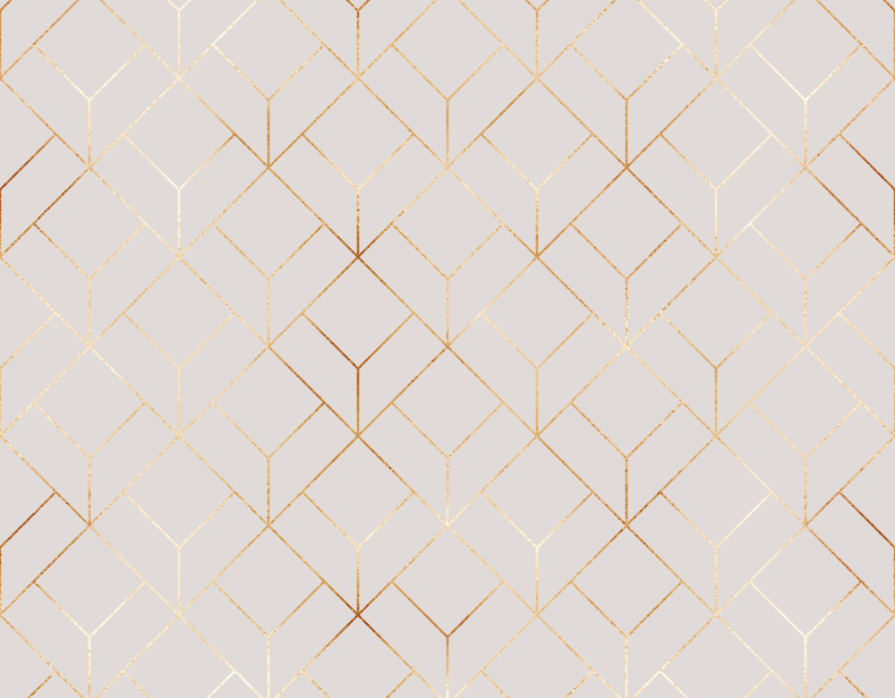 elegant gold geometric seamless pattern with hexagons tiles.