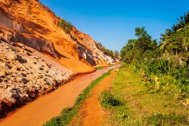 fairy stream or suoi tien is a small stream hiding behind mui ne sand dunes in phan thiet in vietnam