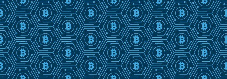 background of cryptocurrency bitcoin.seamless pattern of bitcoin.mining or blockchain technology for cryptocurrency concept.vector illustration eps10