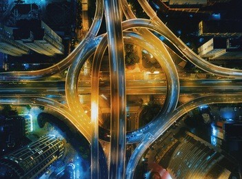 shanghai highways aerial photography