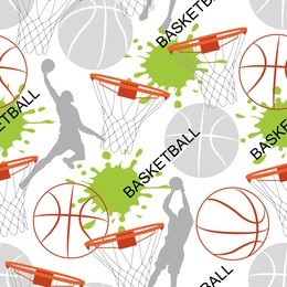 basketball seamless background. sport pattern