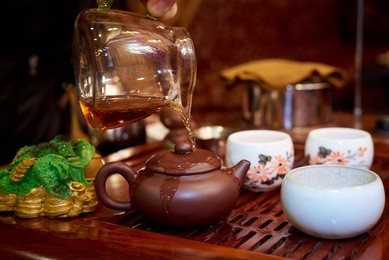 tea ceremony in the tea house.