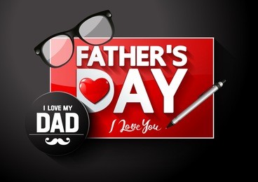 template horizontal i love my dad