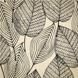 autumn beige seamless stylized leaf pattern. seamless decorative template texture with leaves