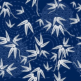 seamless pattern with  japanese, chinese and asian elements.