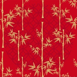 seamless pattern with  japanese, chinese and asian elements.
