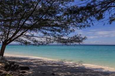 beautiful landscape view of mantanani island, kota belud, sabah, borneo for background use