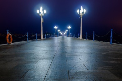 qingdao trestle beautiful quiet early morning