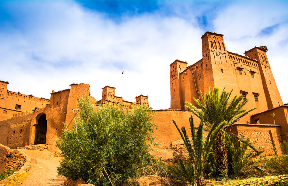 amazing view of kasbah ait ben haddou near ouarzazate in the atlas mountains of morocco. unesco world heritage site since 1987. artistic picture. beauty world.
