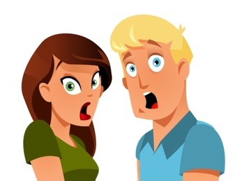 shocked couple