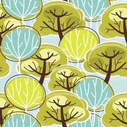 seamless background made from autumn trees