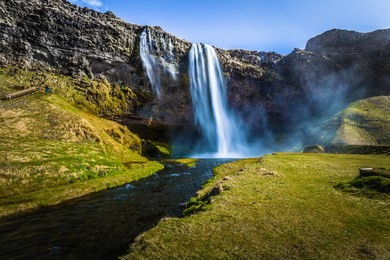the colossal seljalandsfoss waterfall, iceland