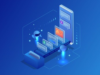 business, technology, internet and networking concept. content strategy, content marketing, writing, distribution vector illustration