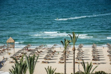 hotel beach in tunisia, region of sousse (movenpick resort & marine spa) 