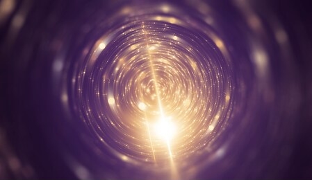 abstract violet bokeh circles. beautiful illustration background with particles.