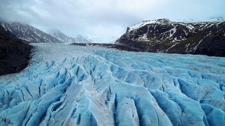 skaftafell glacier, vatnajokull national park in iceland.