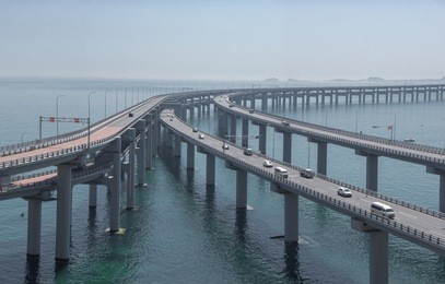 dalian xinghai bay cross-sea bridge, china