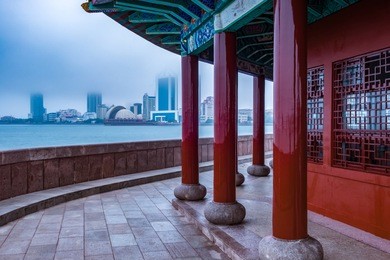 qingdao city landscape, shandong province, china