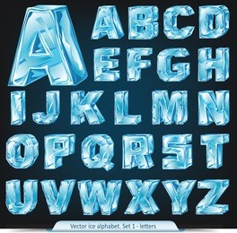 vector ice alphabet. set 1 - letters