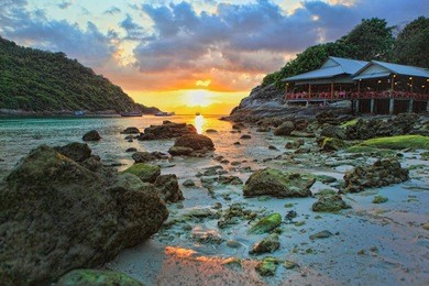 patok beach in raya yai island (also called racha yai island).