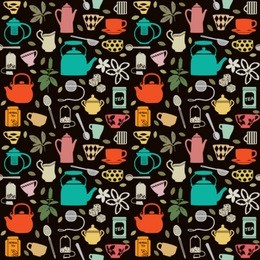 seamless pattern background with tea related symbols 2
