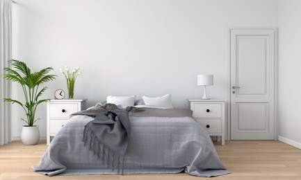 bedroom interior, 3d rendering