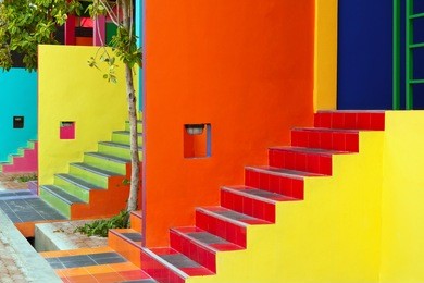 colorful housing ladder.