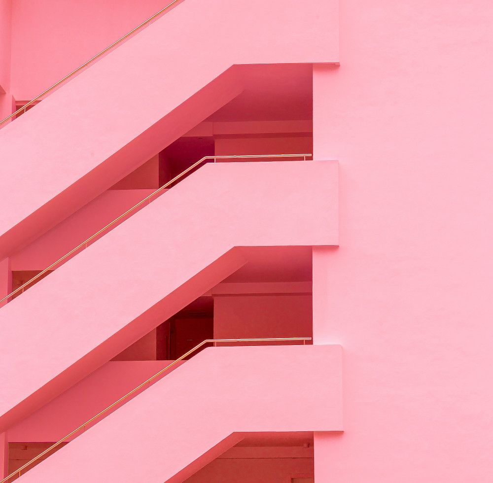geometry. fashion minimal pink mood