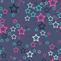 stars seamless pattern. color stars on dark blue background for background, texture or ads