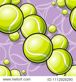 seamless pattern with tennis ball graphics. vector illustration. ideal for wallpaper, packaging, fabric, textile, wrapping paper design and any kind of decoration.