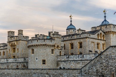view of tower of london, a historical castle in central london. a popular tourist attraction.uk