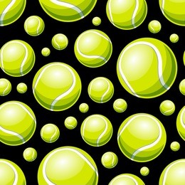seamless pattern with tennis ball graphics. vector illustration. ideal for wallpaper, packaging, fabric, textile, wrapping paper design and any kind of decoration.
