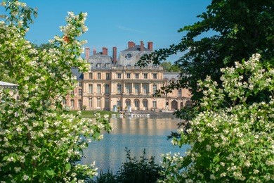 fontainebleau palace (chateau de fontainebleau) near paris, france