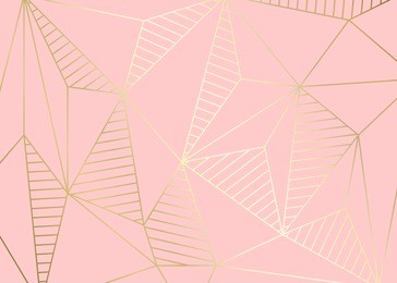 (illustration) gold line background, abstract artistic of geometric background