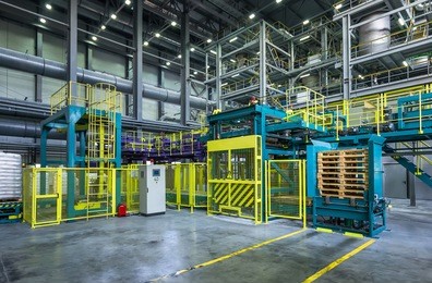 chemical factory. packing area