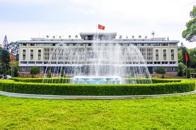 independence palace in ho chi minh city, vietnam. independence palace is known as reunification palace and was built in 1962-1966.