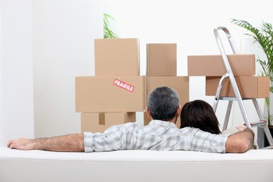 couple moving into new flat