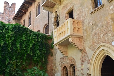 the famous balcony of the juliet's house in verona, italy.