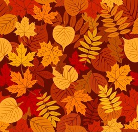 seamless pattern with autumn leaves. vector eps 8.
