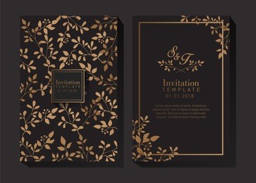 elegant gold invitation