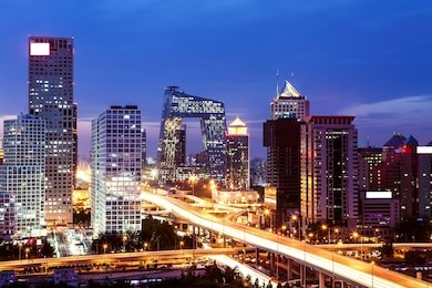 beijing after sunset-night scene of cbd