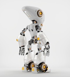 smart robotic character, 3d rendering