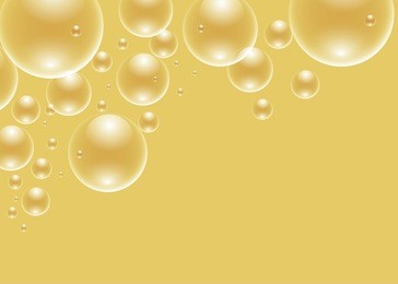 eps10 file. vector background with golden bubbles and blank space to write your own text