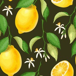 seamless pattern with lemons