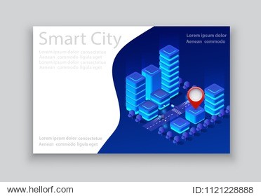 isometric city business card template of violet colors 3d building modern town street, urban road architecture. ultraviolet illustration map of isometry for the design concept.