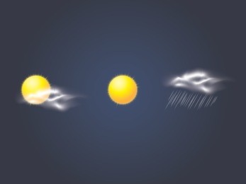 vector weather autumn icons